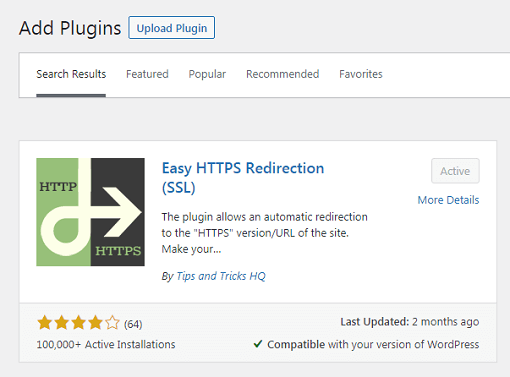 easy https redirection plugin