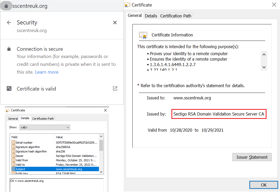 domain validation certificate example